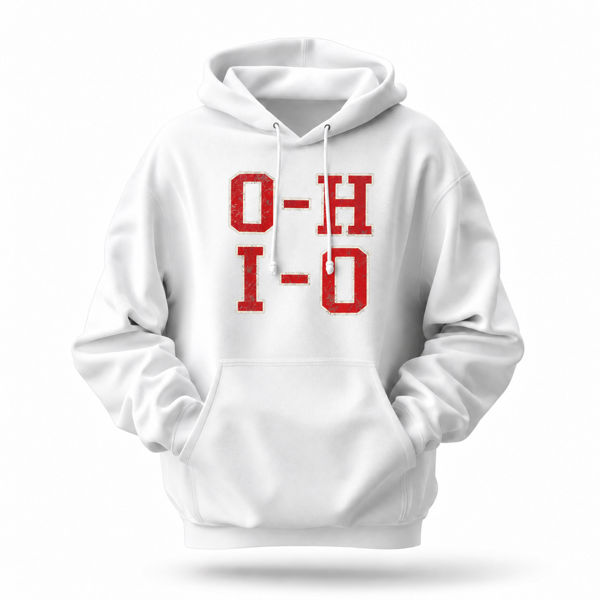 Ohio O-H I-O Chant Varsity Block Letters Hoodie