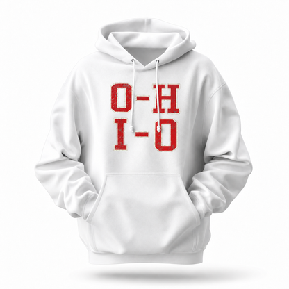 Ohio O-H I-O Chant Varsity Block Letters Hoodie