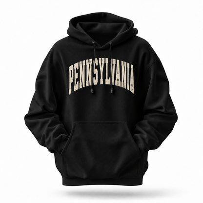 Pennsylvania Collegiate Arch Distressed Varsity Letters Hoodie