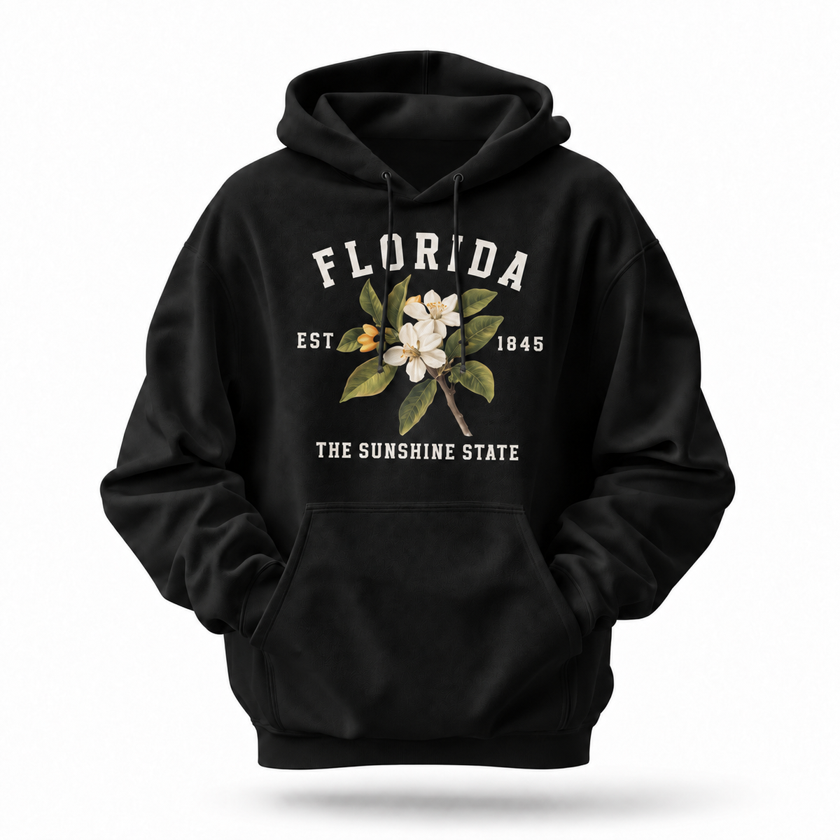 Florida Orange Blossom State Flower Est 1845 Hoodie