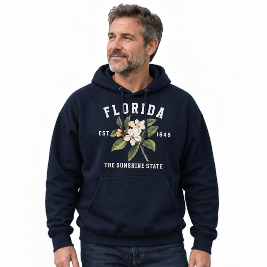 Florida Orange Blossom State Flower Est 1845 Hoodie