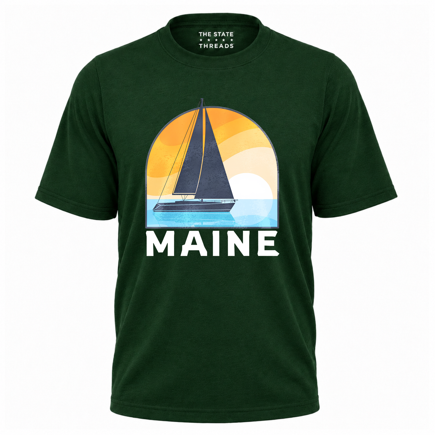 Maine Retro Sailboat Coastal Shirt