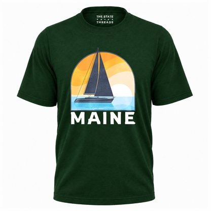 Maine Retro Sailboat Coastal Shirt