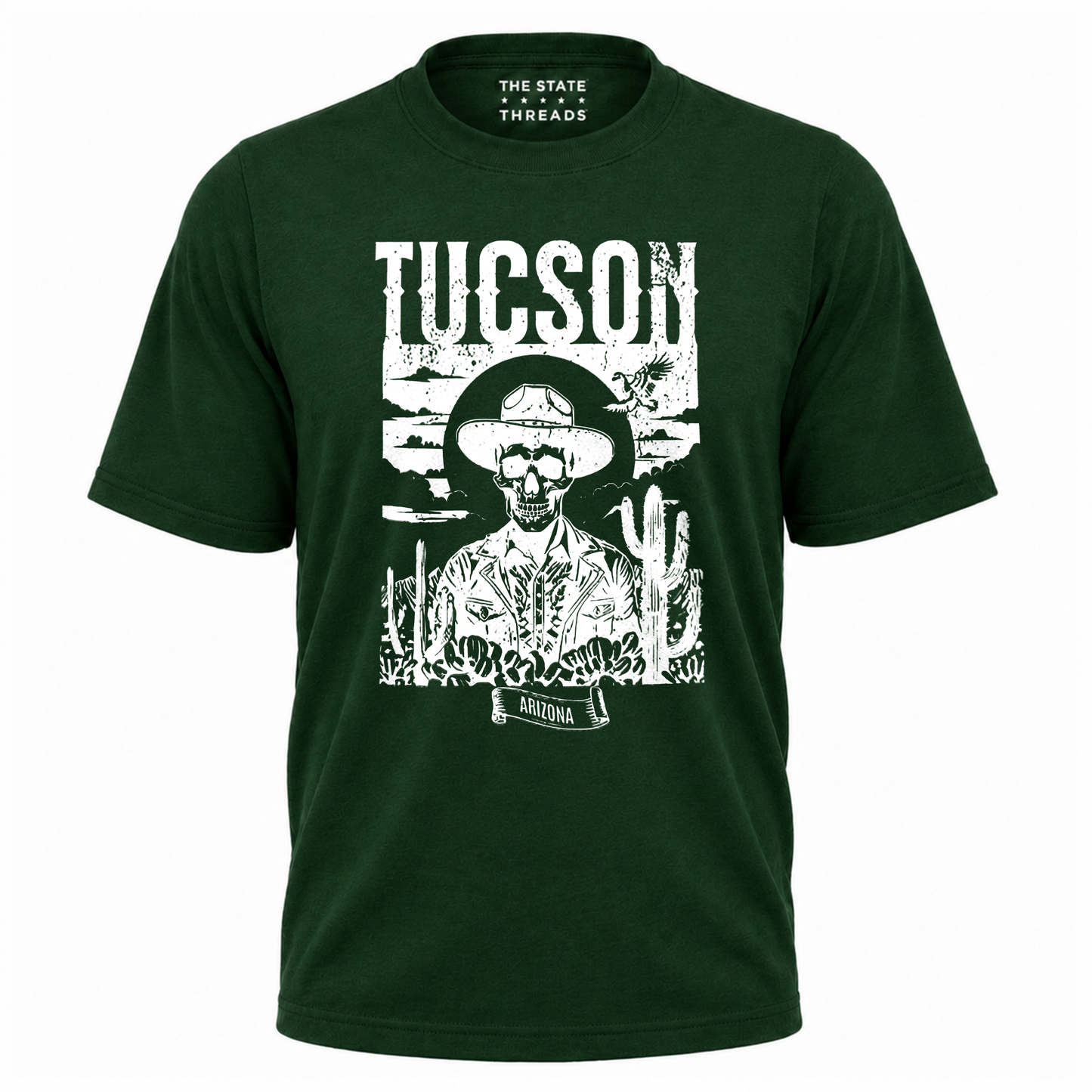 Arizona Tucson Cowboy Skull Retro Desert Western Shirt