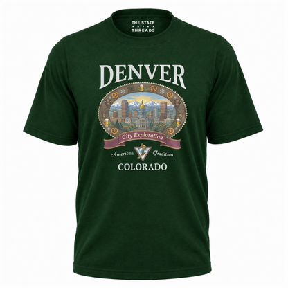 Denver Colorado Mountain City Exploration Shirt
