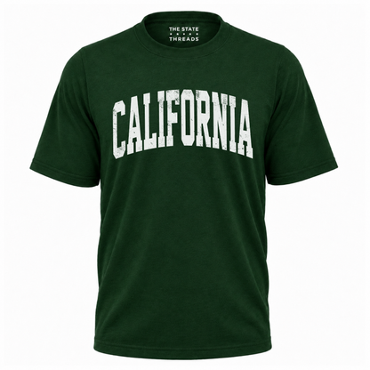 California Vintage Distressed Lettering State Pride Shirt