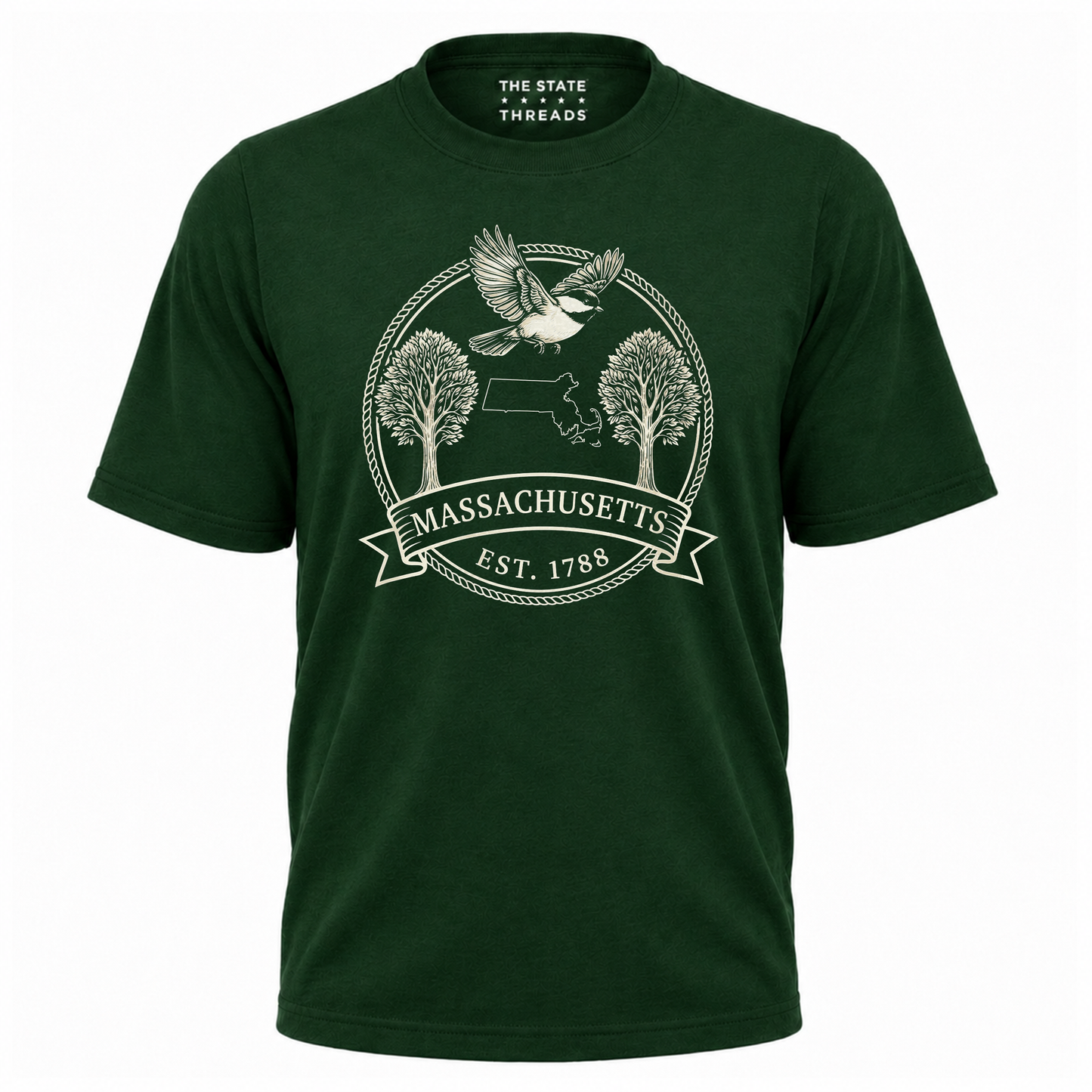Massachusetts Black-capped Chickadee State Pride Shirt