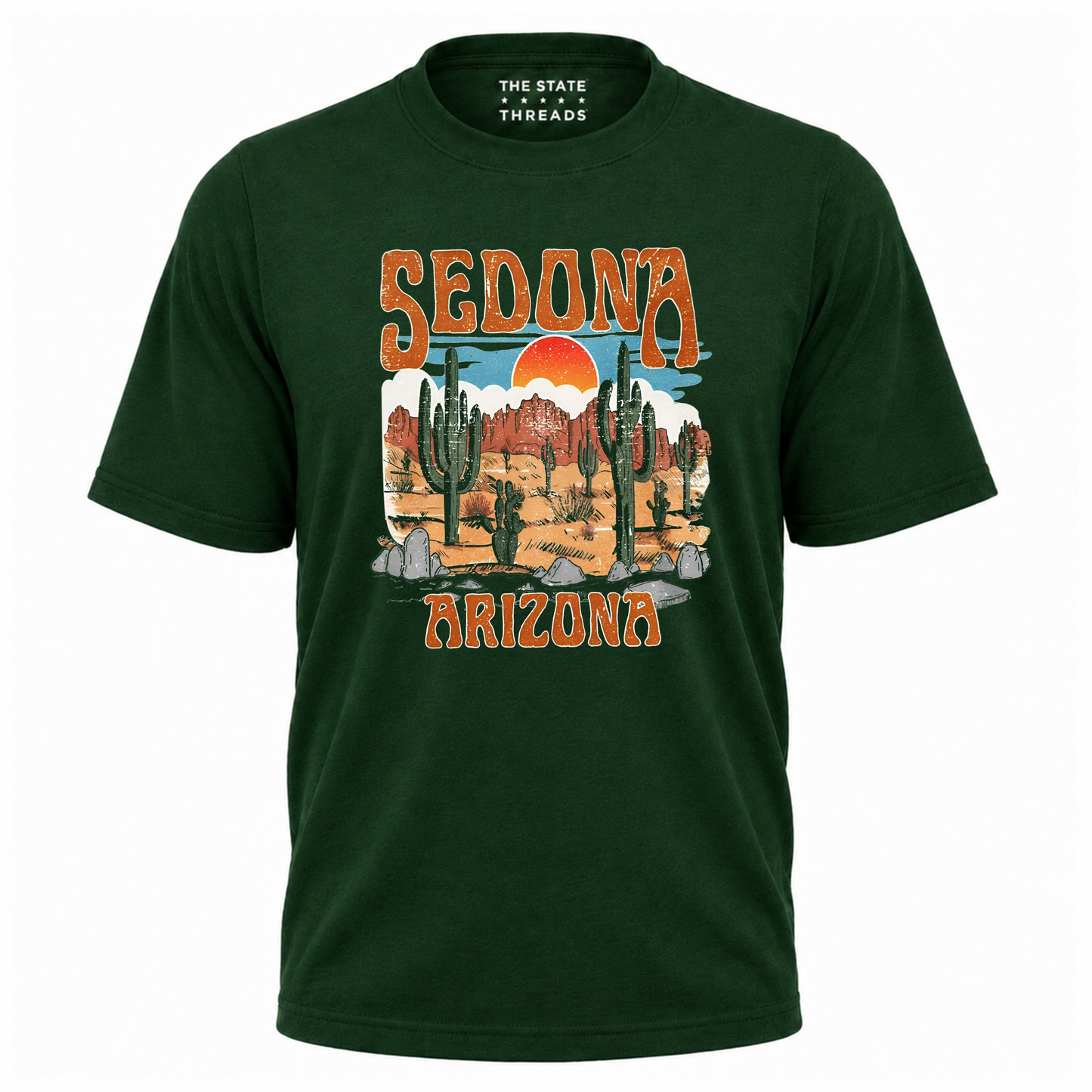 Arizona Sedona Desert Retro Sunset Cactus Pride Shirt