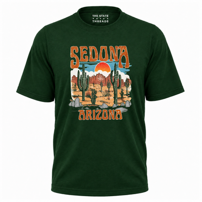 Arizona Sedona Desert Retro Sunset Cactus Pride Shirt