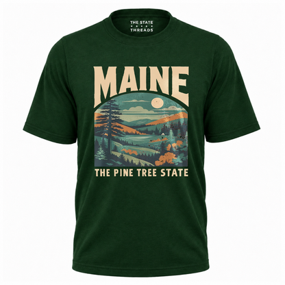Maine Pine Tree State Vintage Nature Shirt