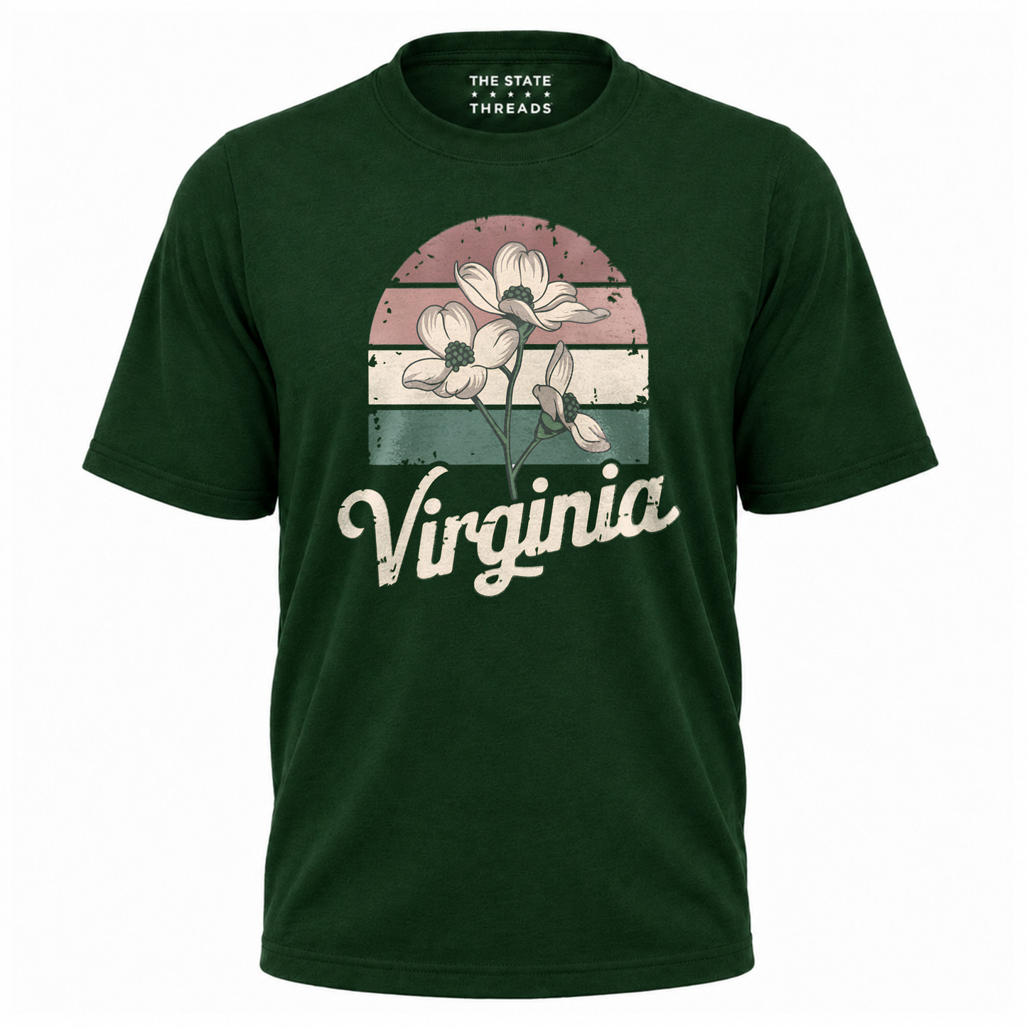 Virginia Dogwood Flower Retro State Pride Shirt