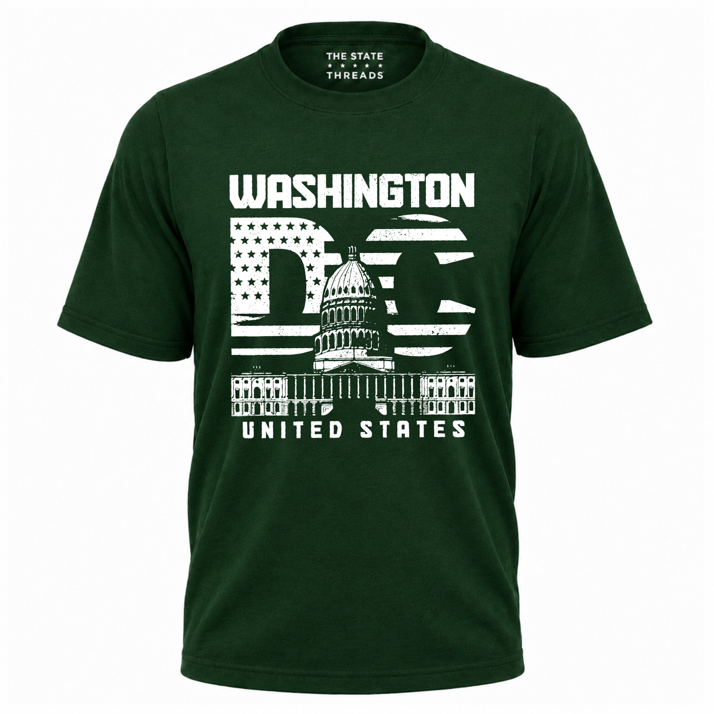 Washington DC Capitol Distressed Flag Shirt