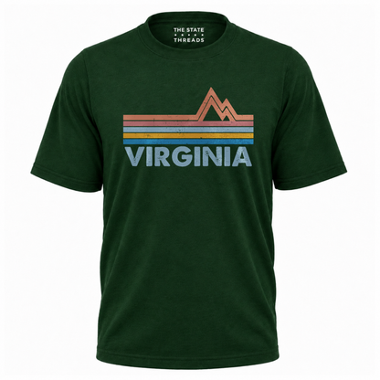 Virginia Mountain Retro State Pride Travel Shirt
