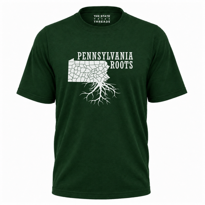 Pennsylvania Roots State Heritage Distressed Map Shirt