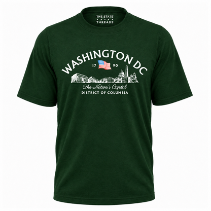 Washington DC Skyline American Flag Heritage Shirt
