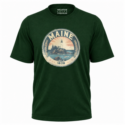 Maine Lighthouse Vintage Coastal Heritage Shirt