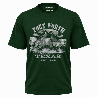 Fort Worth Texas Vintage Cowboy Rodeo Shirt