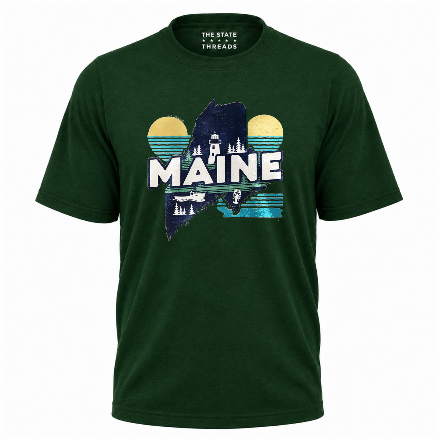 Maine Lighthouse Coastal Vintage State Pride Shirt