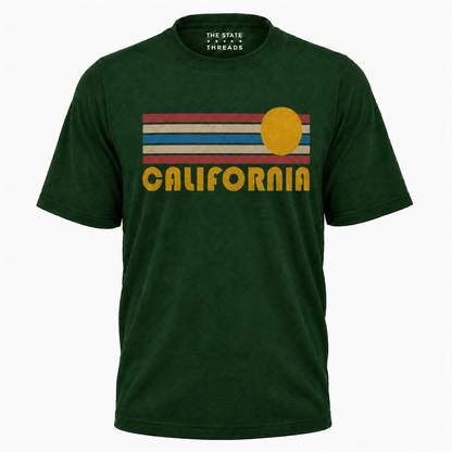 California Retro Sunset Stripe Shirt