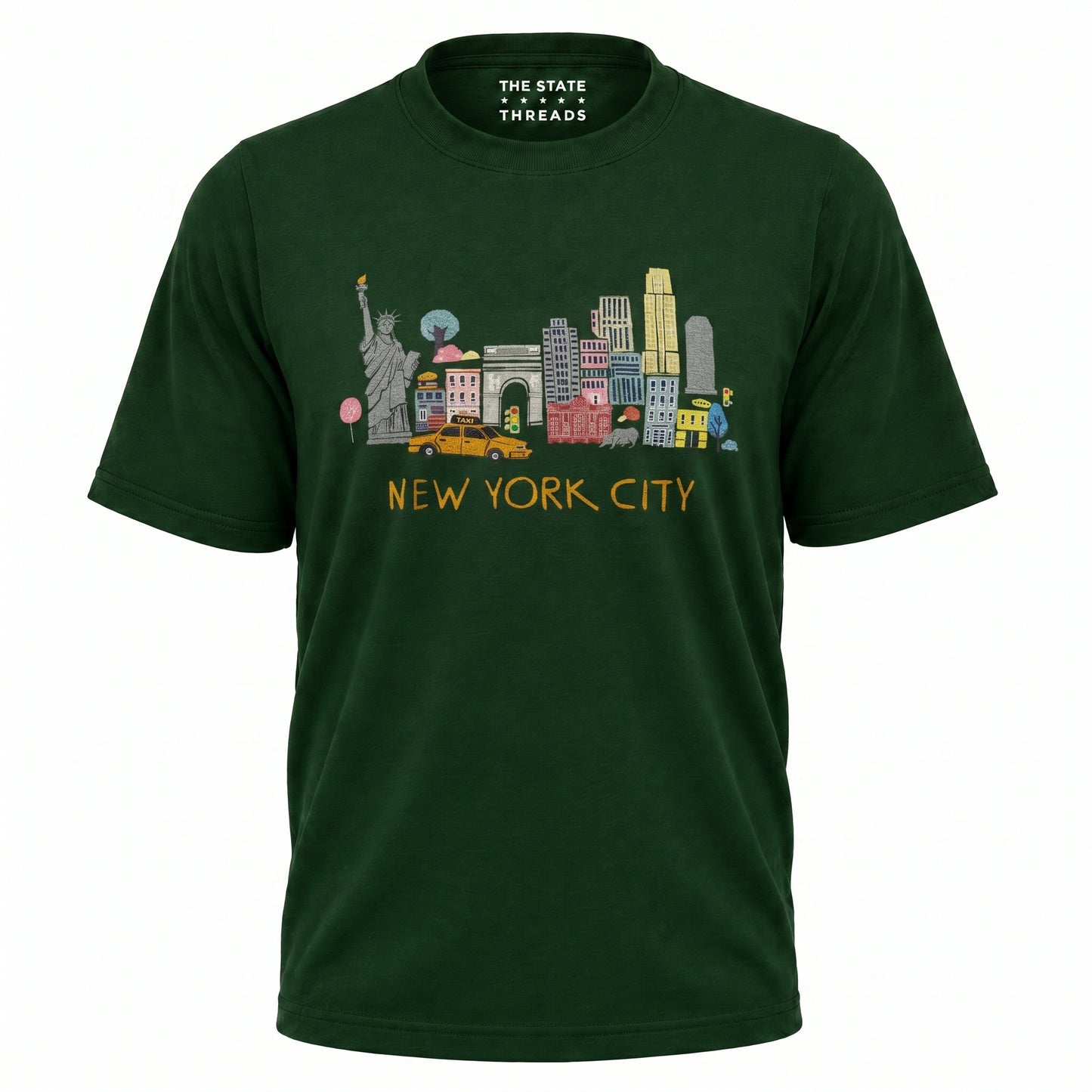 New York City Landmarks Illustrated Souvenir Shirt