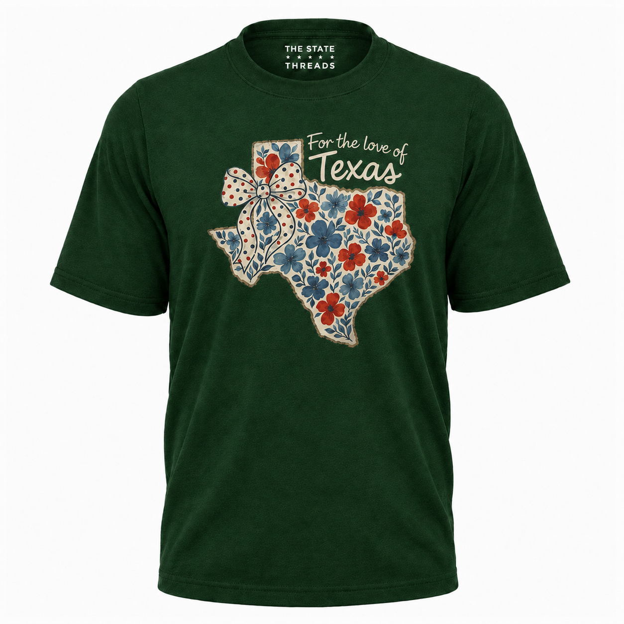 Texas Floral Bow State Outline Shirt