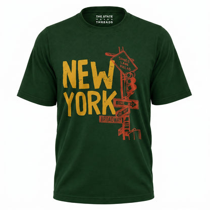 New York Broadway Street Signs Aesthetic Vintage Shirt
