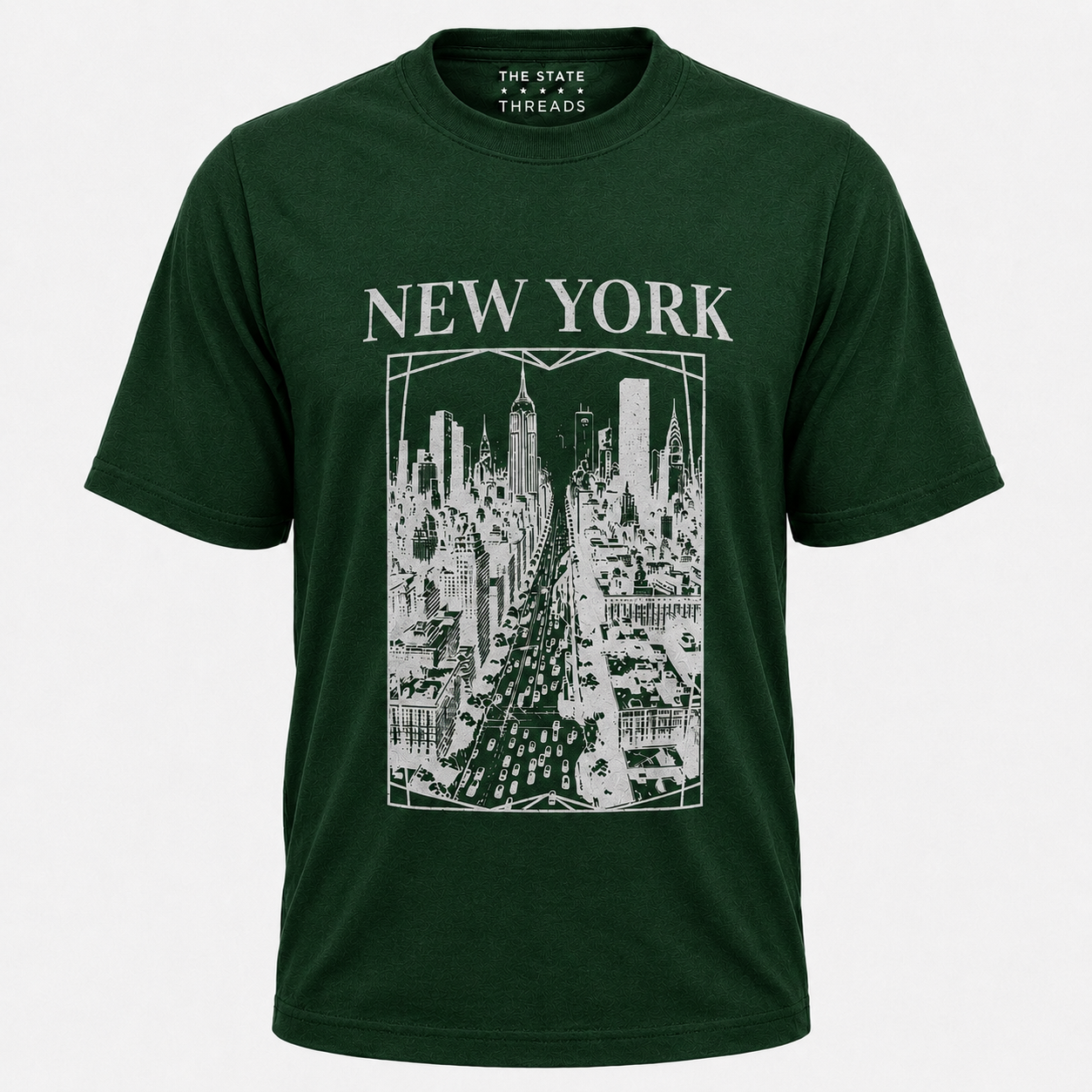 New York Retro City Art Blueprint Skyline Shirt