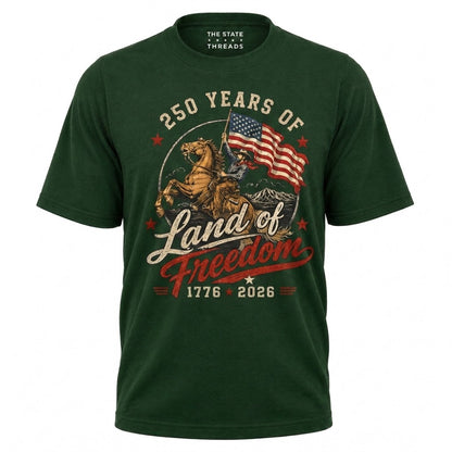 America 250 Years Land of Freedom Cowboy Shirt