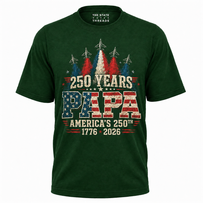 250 Years Papa America 1776 2026 Patriotic Shirt