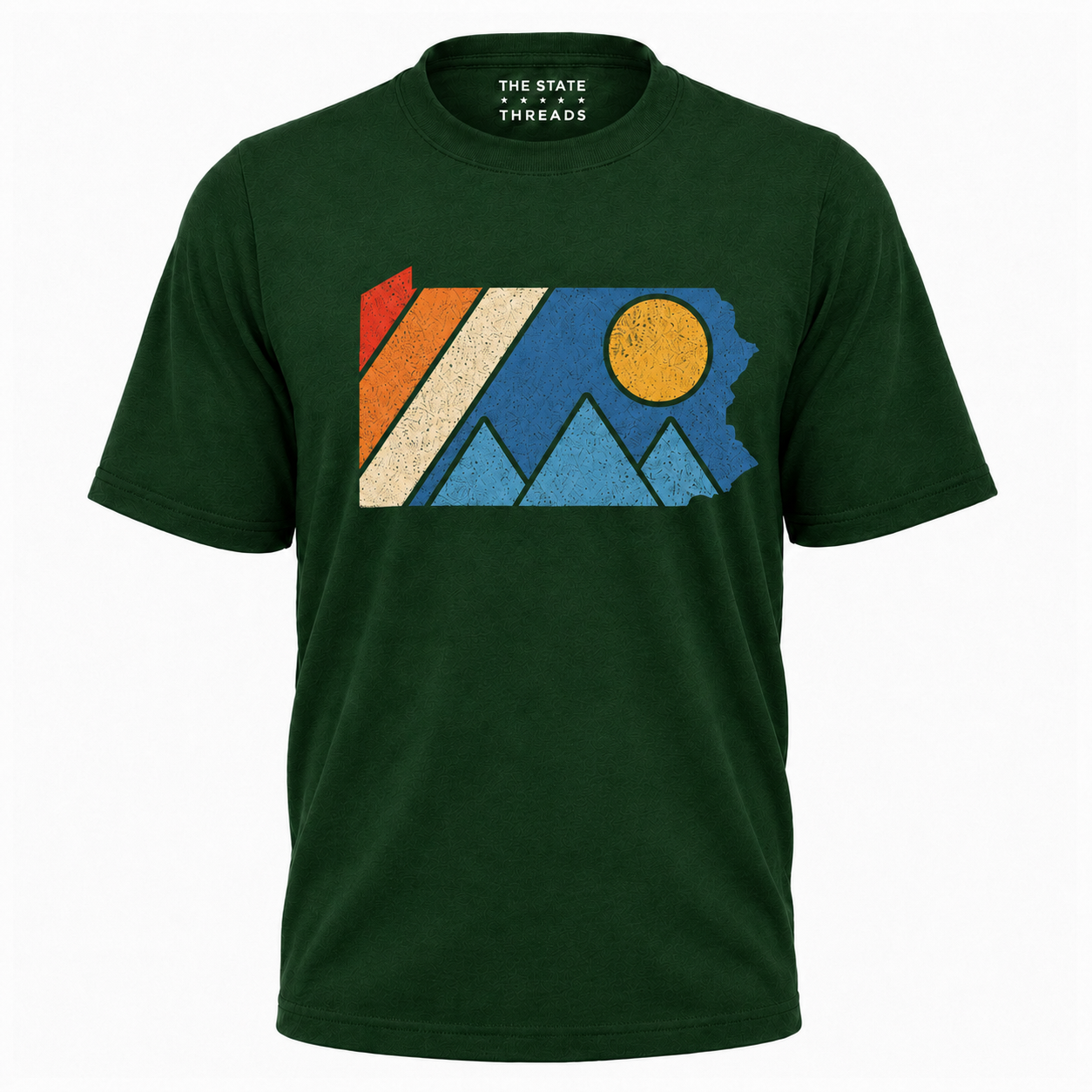 Pennsylvania Retro Mountain State Map Shirt