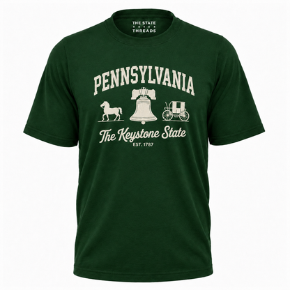 Pennsylvania Keystone State Liberty Bell Est 1787 Shirt