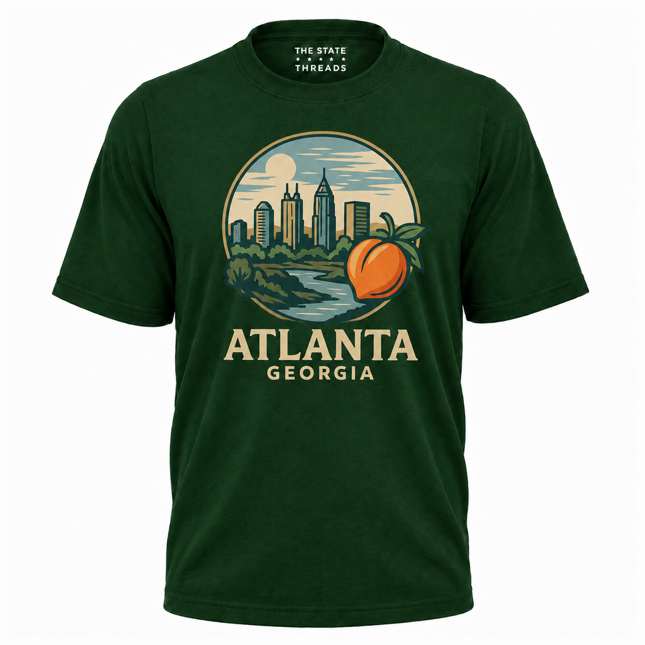Atlanta Georgia Vintage Skyline Peach Southern Retro Shirt