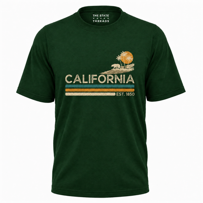California Bear Palm Tree Sunset Shirt