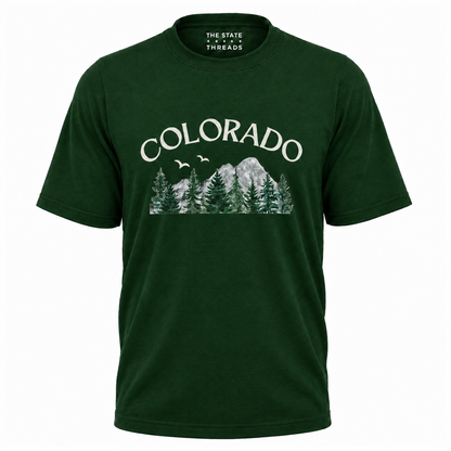 Colorado Mountain Pine Watercolor Shirt