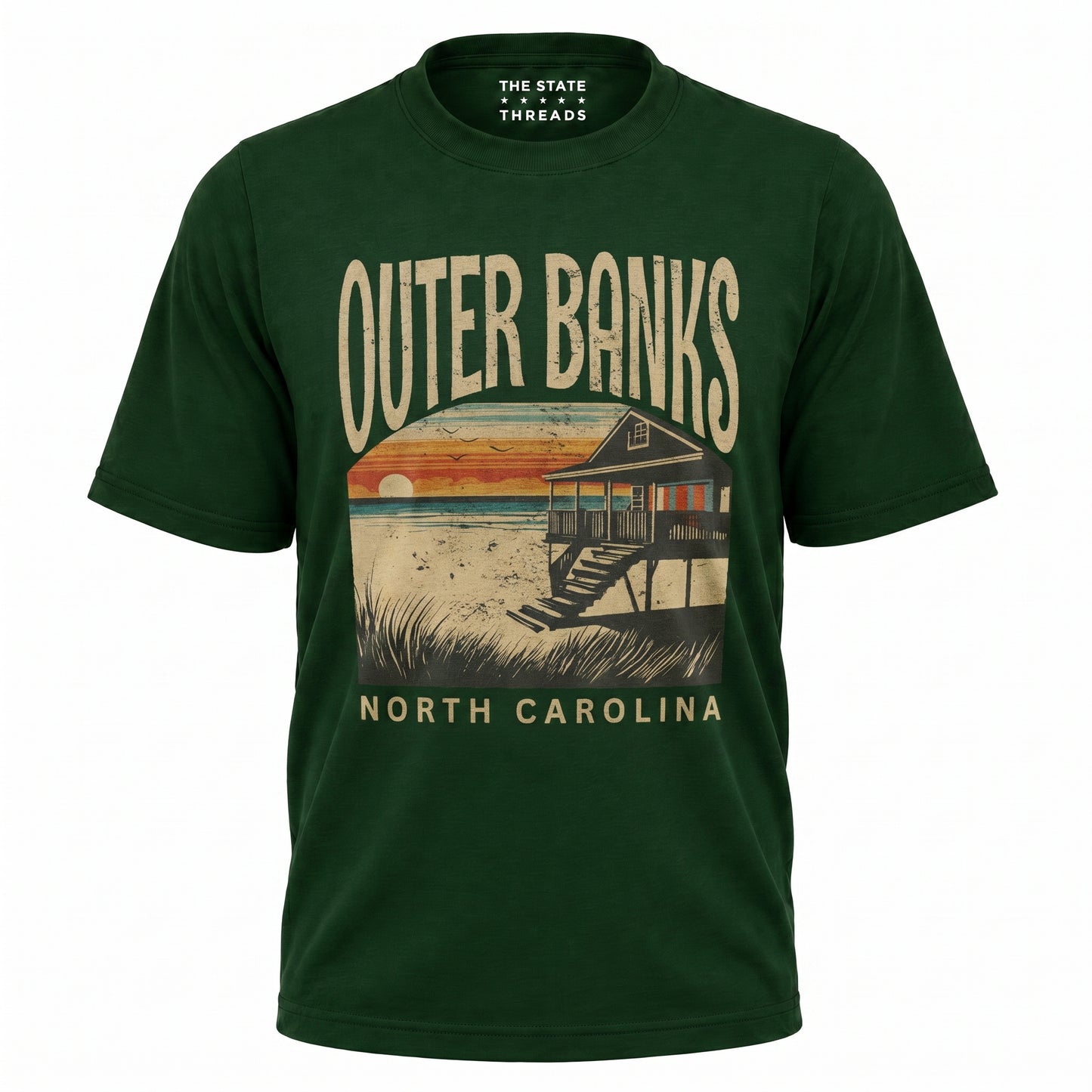 Retro Outer Banks North Carolina Beach Shirt