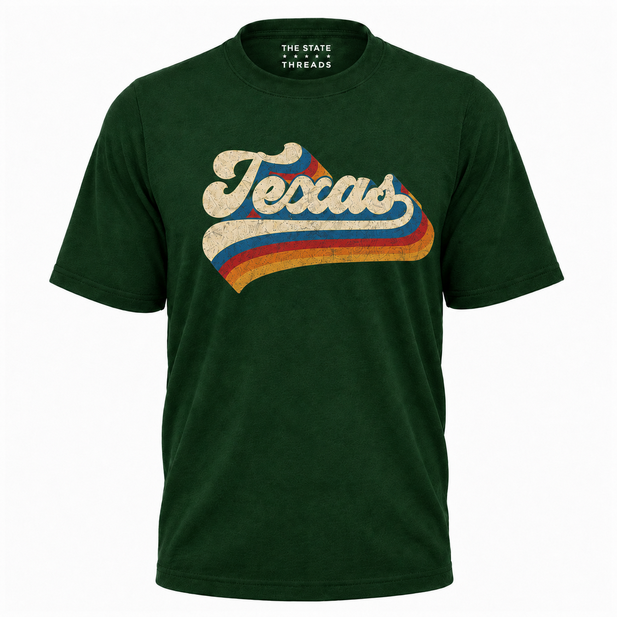 Texas Retro Script Rainbow Shirt