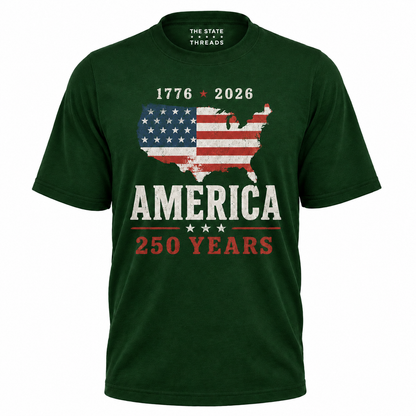 America 250 Years Flag Map 1776 2026 Shirt