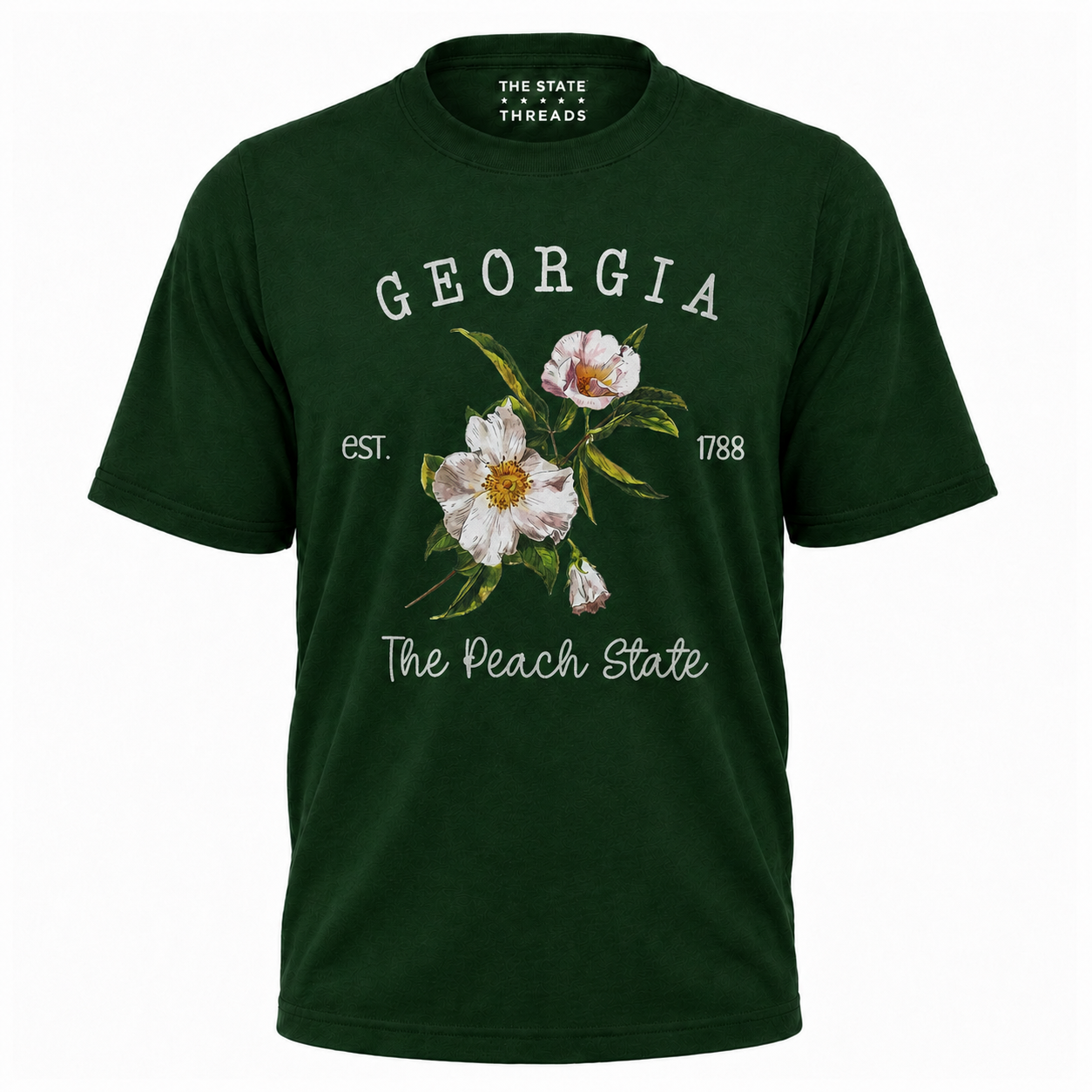 Georgia Cherokee Rose Peach State Botanical Vintage Shirt