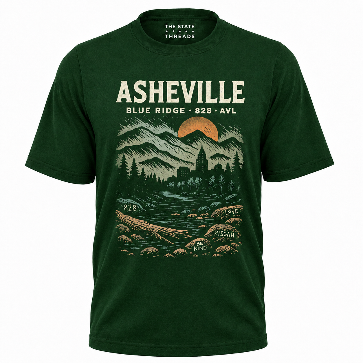 Asheville North Carolina Blue Ridge Mountains Vintage Shirt