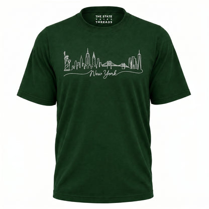 New York Skyline Minimalist Line Art Shirt
