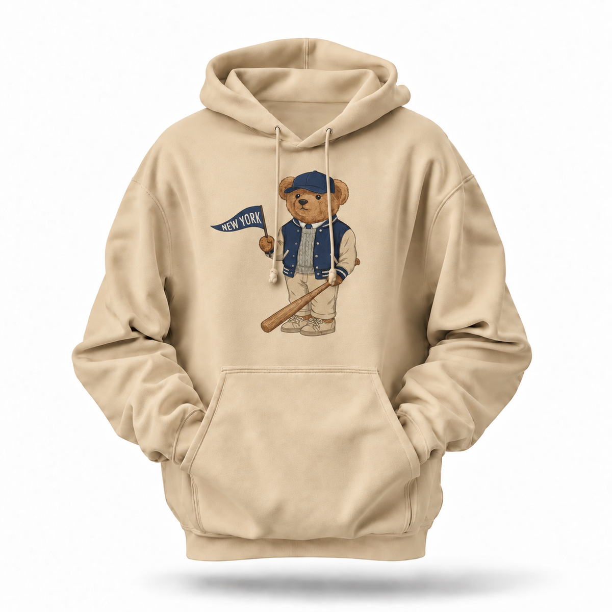 New York Collegiate Baseball Bear Hoodie