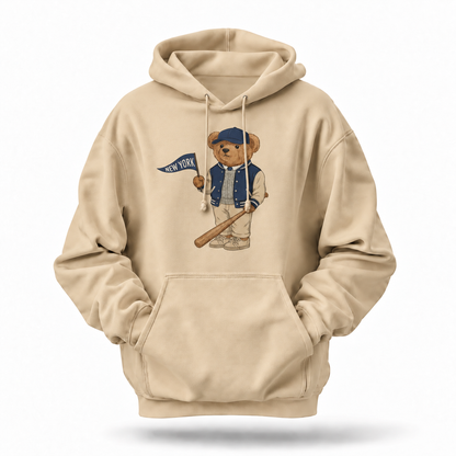 New York Collegiate Baseball Bear Hoodie