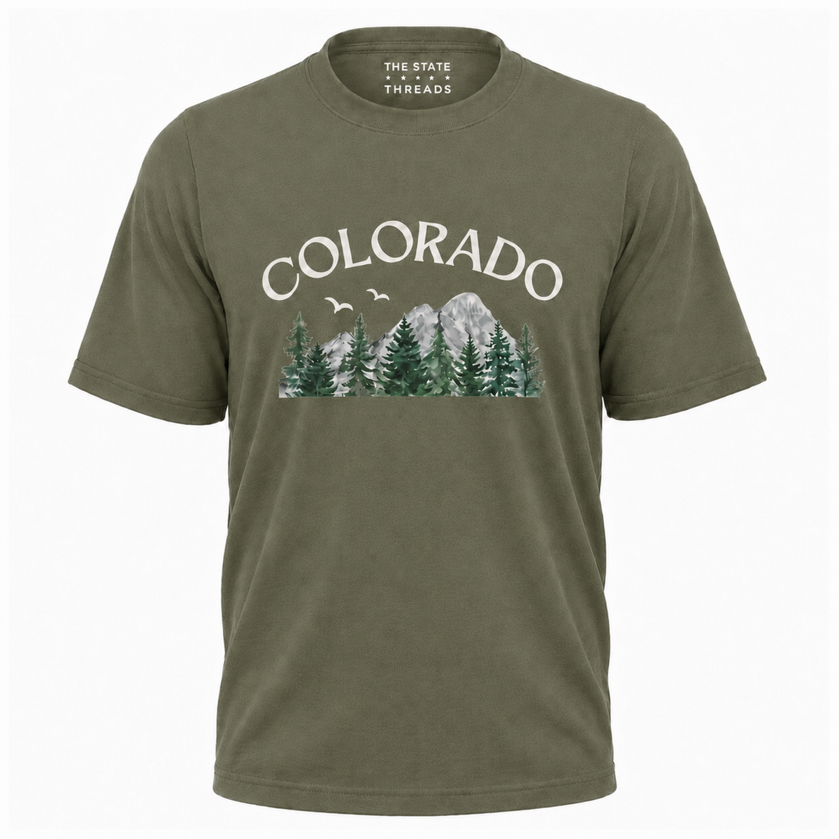 Colorado Mountain Pine Watercolor Shirt