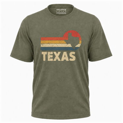 Texas Retro Sunset State Silhouette Shirt