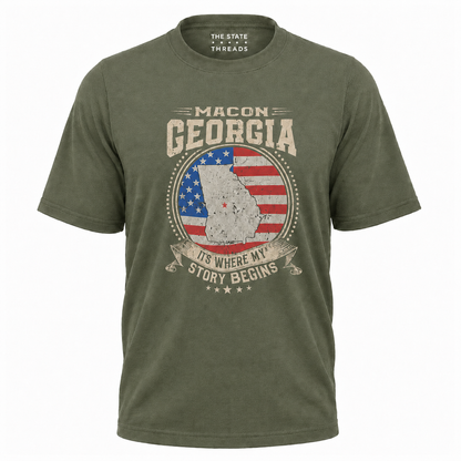 Product Name: Macon Georgia Story Begins Vintage Shirt