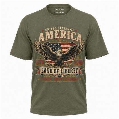 America Eagle Land of Liberty 250th Anniversary Shirt