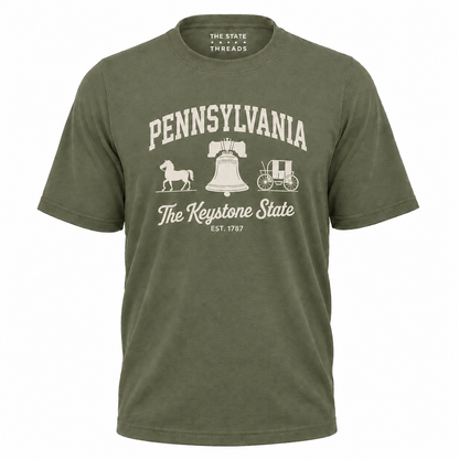 Pennsylvania Keystone State Liberty Bell Est 1787 Shirt