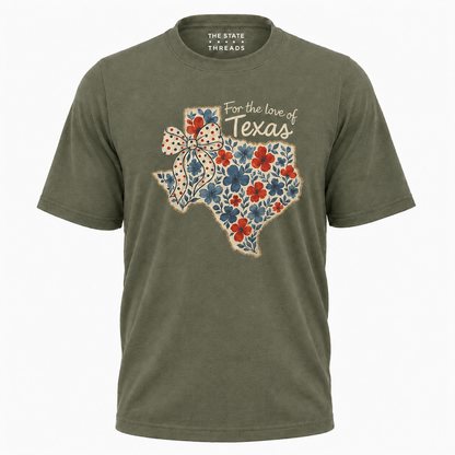 Texas Floral Bow State Outline Shirt