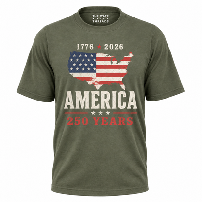 America 250 Years Flag Map 1776 2026 Shirt