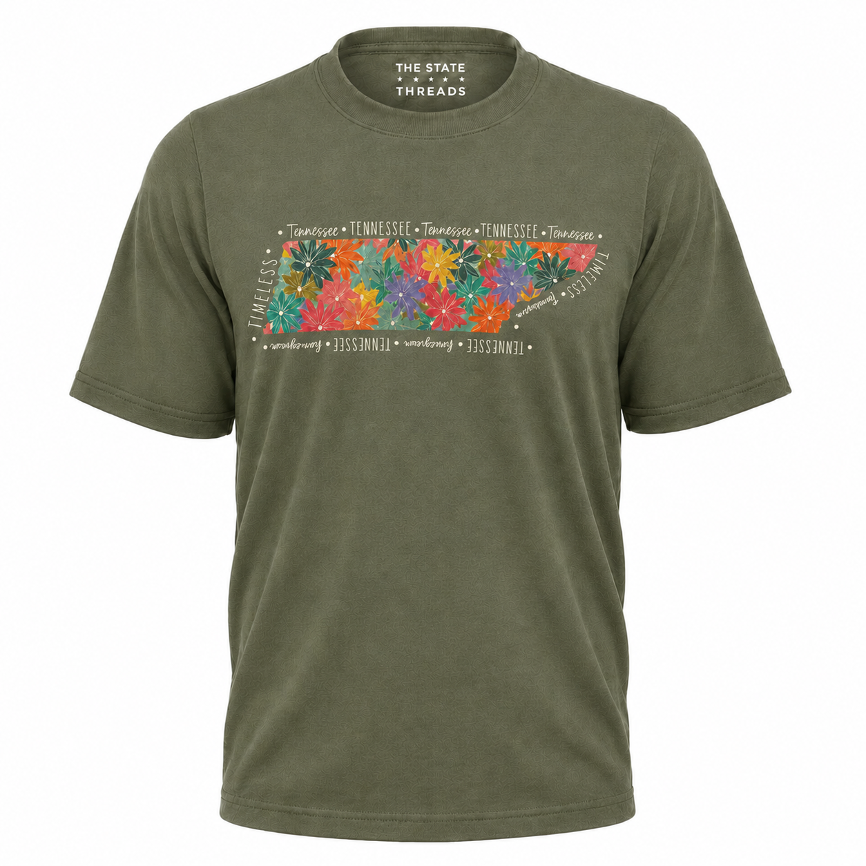 Tennessee Floral State Map Shirt